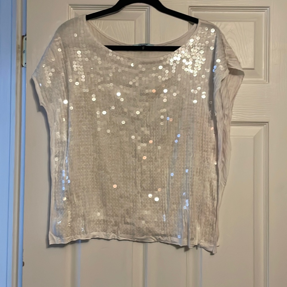 Sparkly white shirt